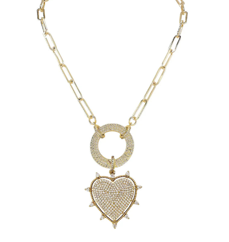 Stellar Heart Charm Necklace