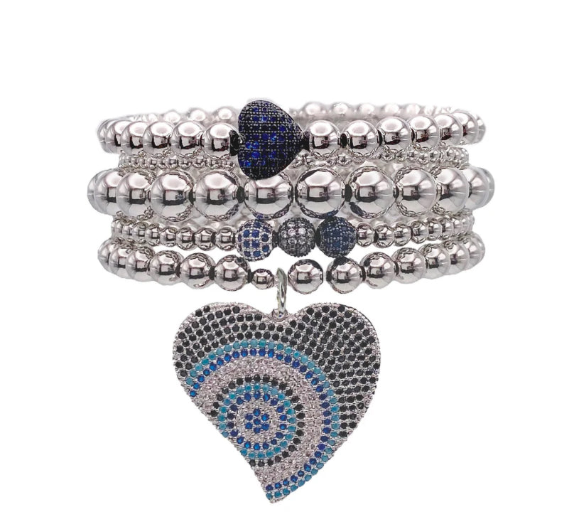 Annmarie's Slammin Blue Evil Eye Stack