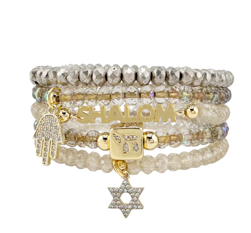 Shalom Blessings Bracelet Stack