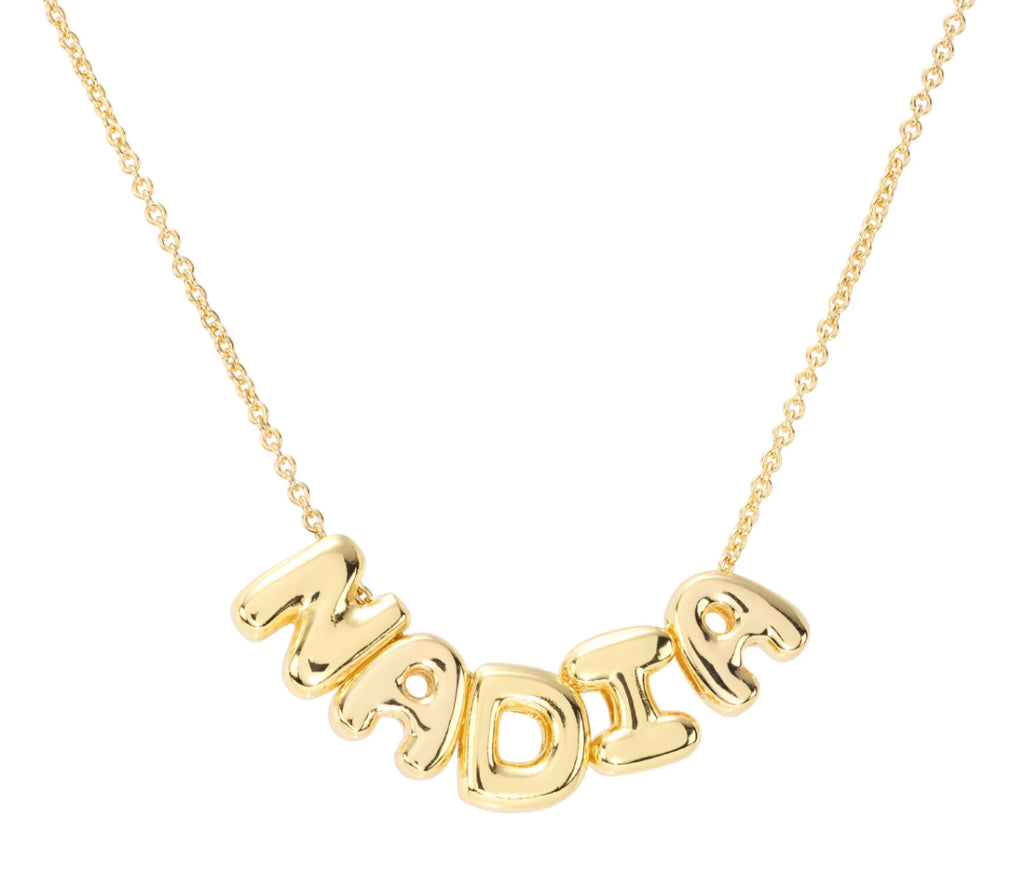 Build your own bubble name necklace