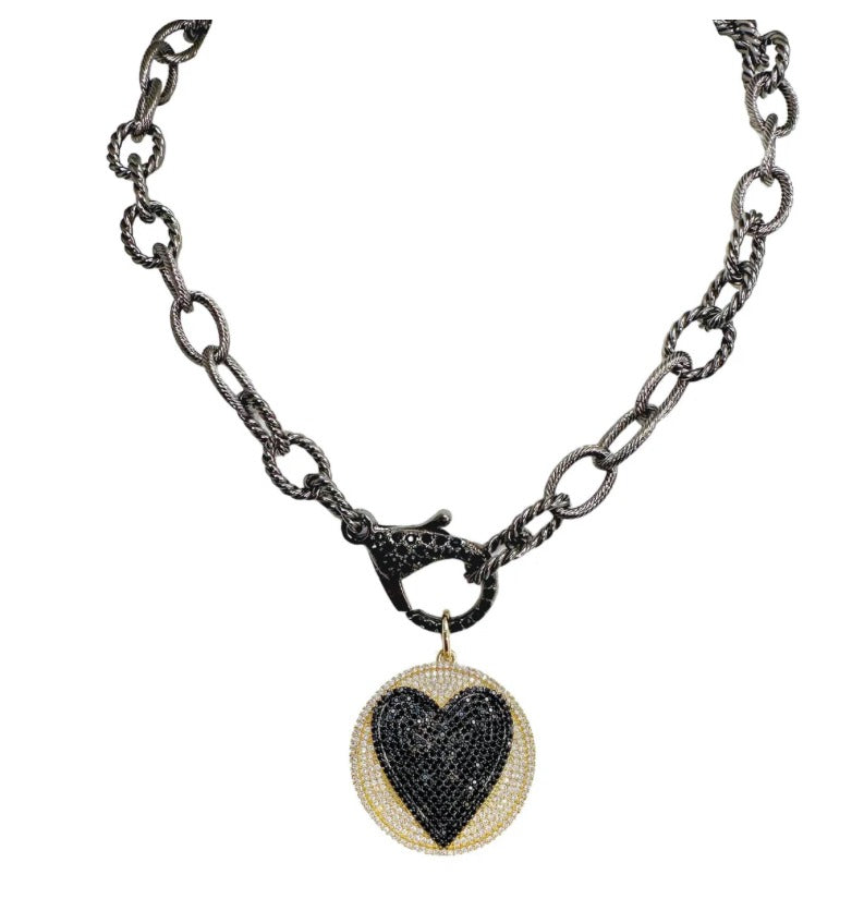 North Star Heart Link Necklace