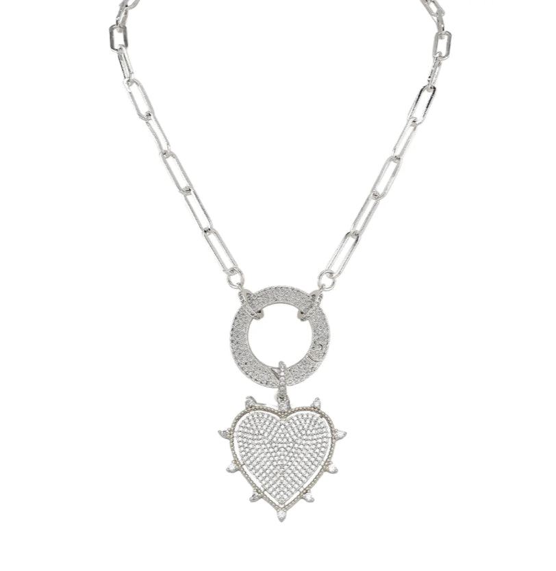 Stellar Heart Charm Necklace