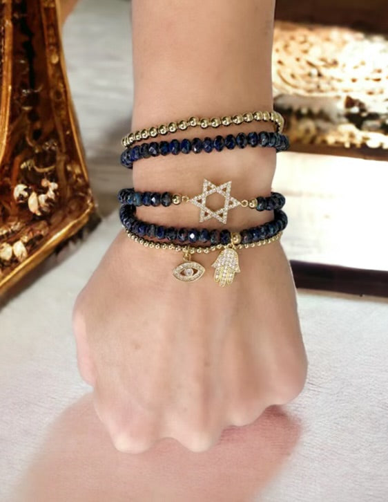 Jewish Star Stack of Bracelets - JewelsDen