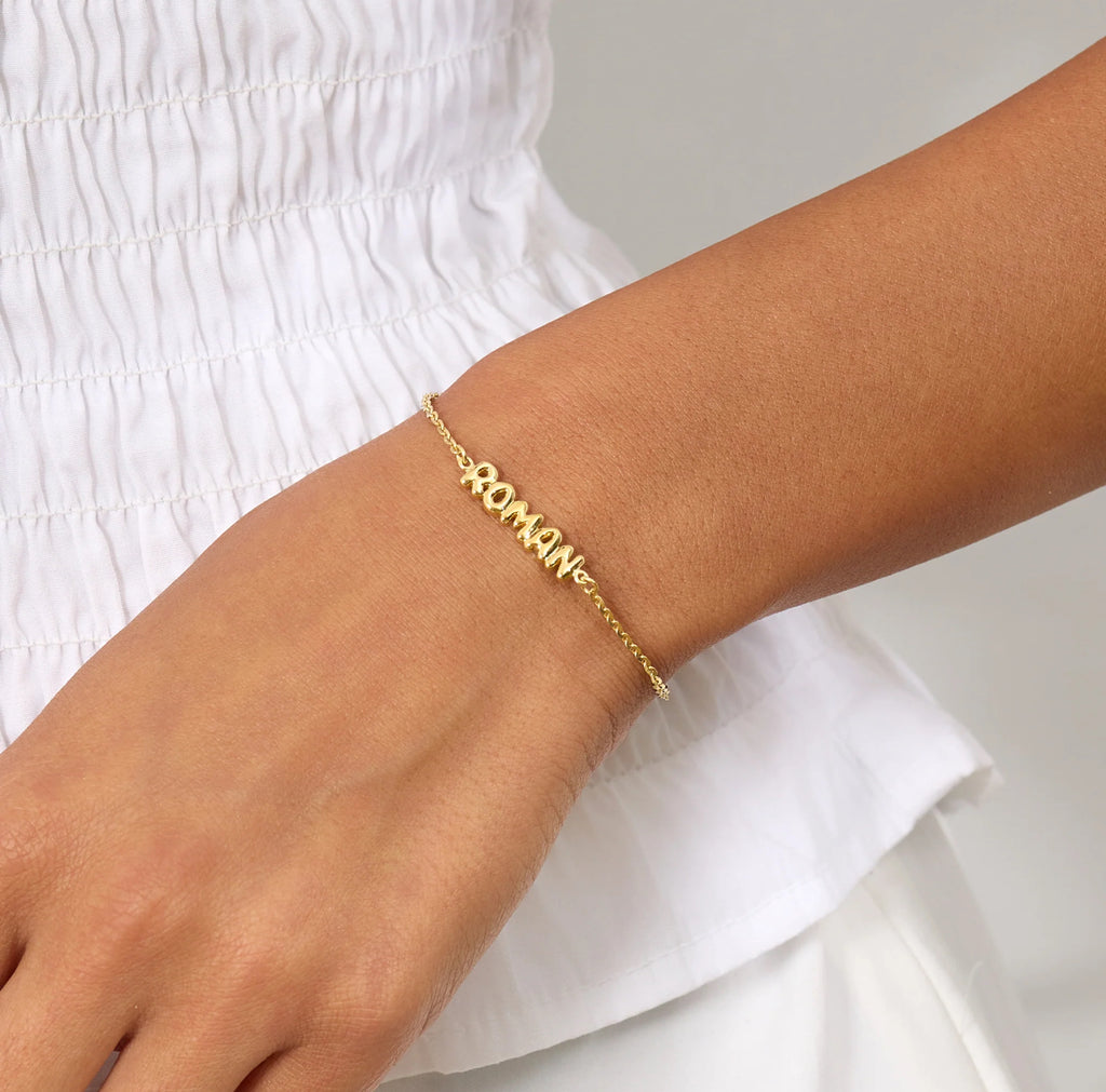 Bubble name bracelet
