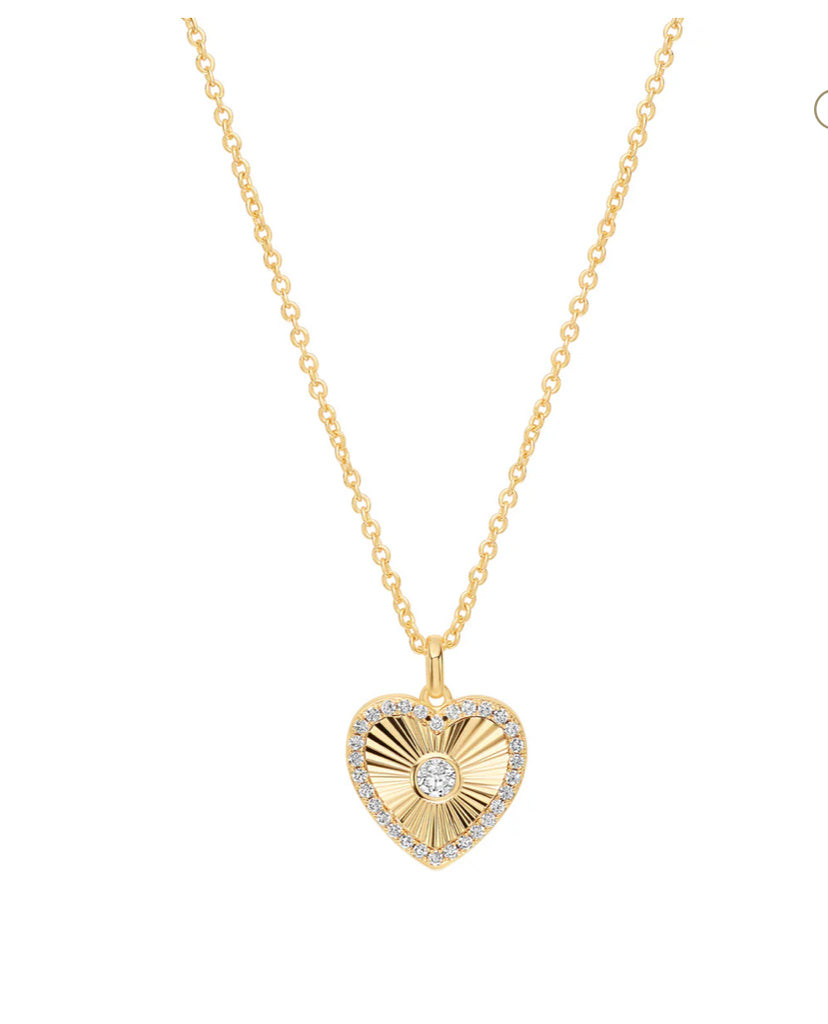 Iced out Fluted heart