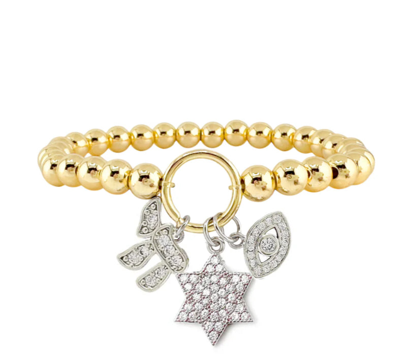 Lynn Star of David Charm Bracelet