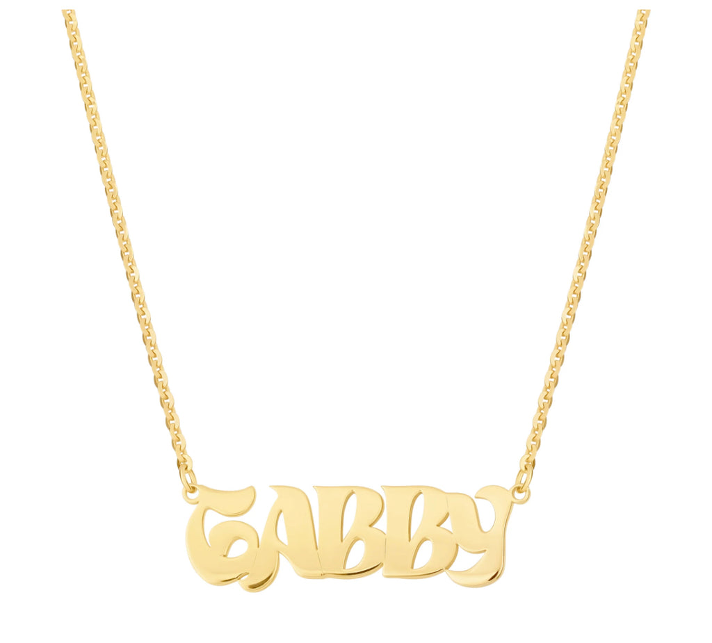 Groovy Nameplate Necklace