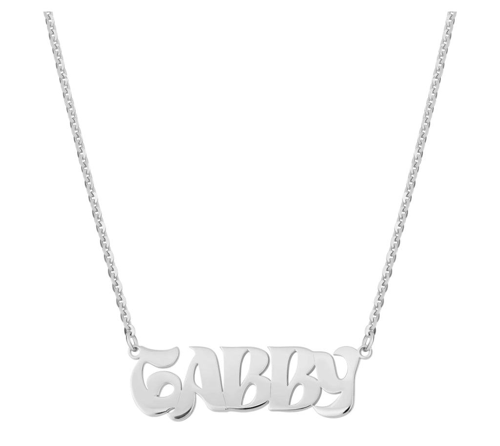 Groovy Nameplate Necklace