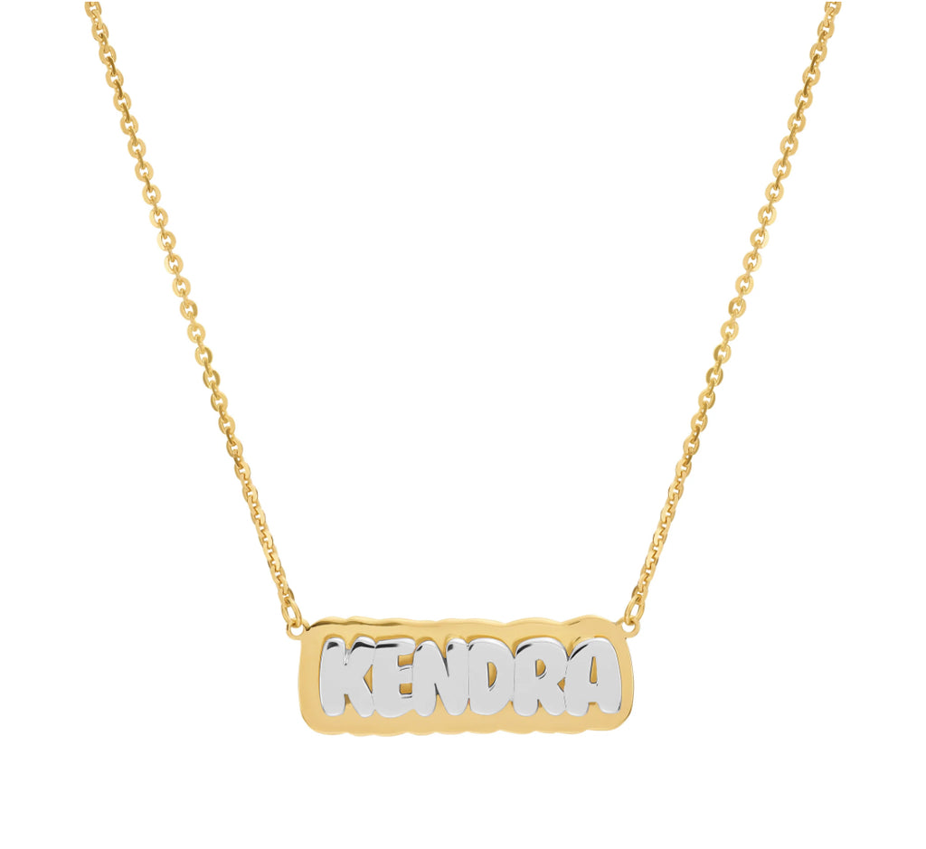 Two-Tone Double Bubble Nameplate