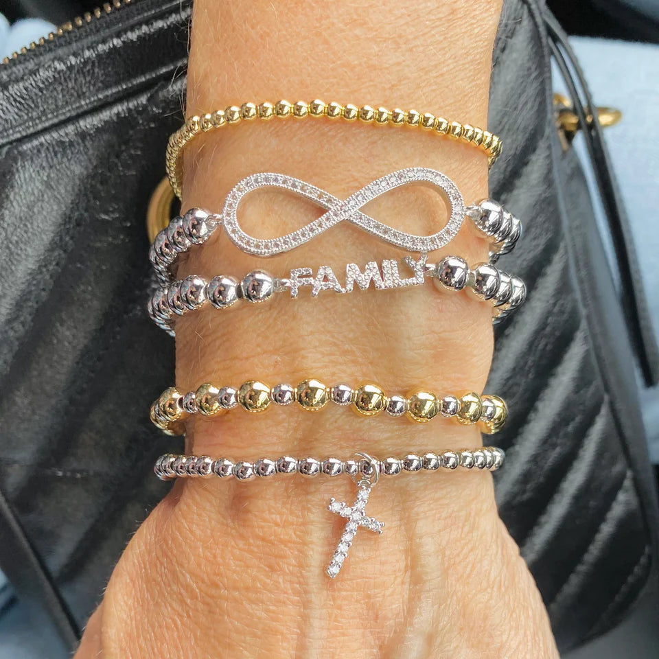 Cross discount infinity bracelet