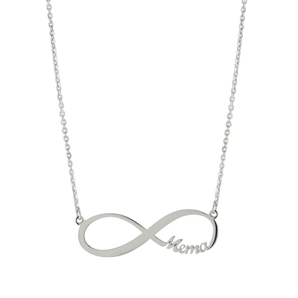 Eternity One name Gold or Platinum finish Necklace – JewelsDen