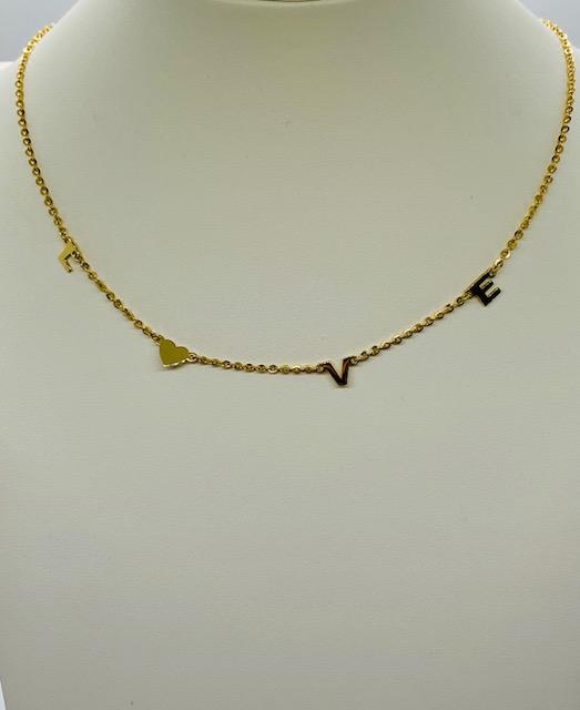 Love with Heart in Gold or Platinum finish