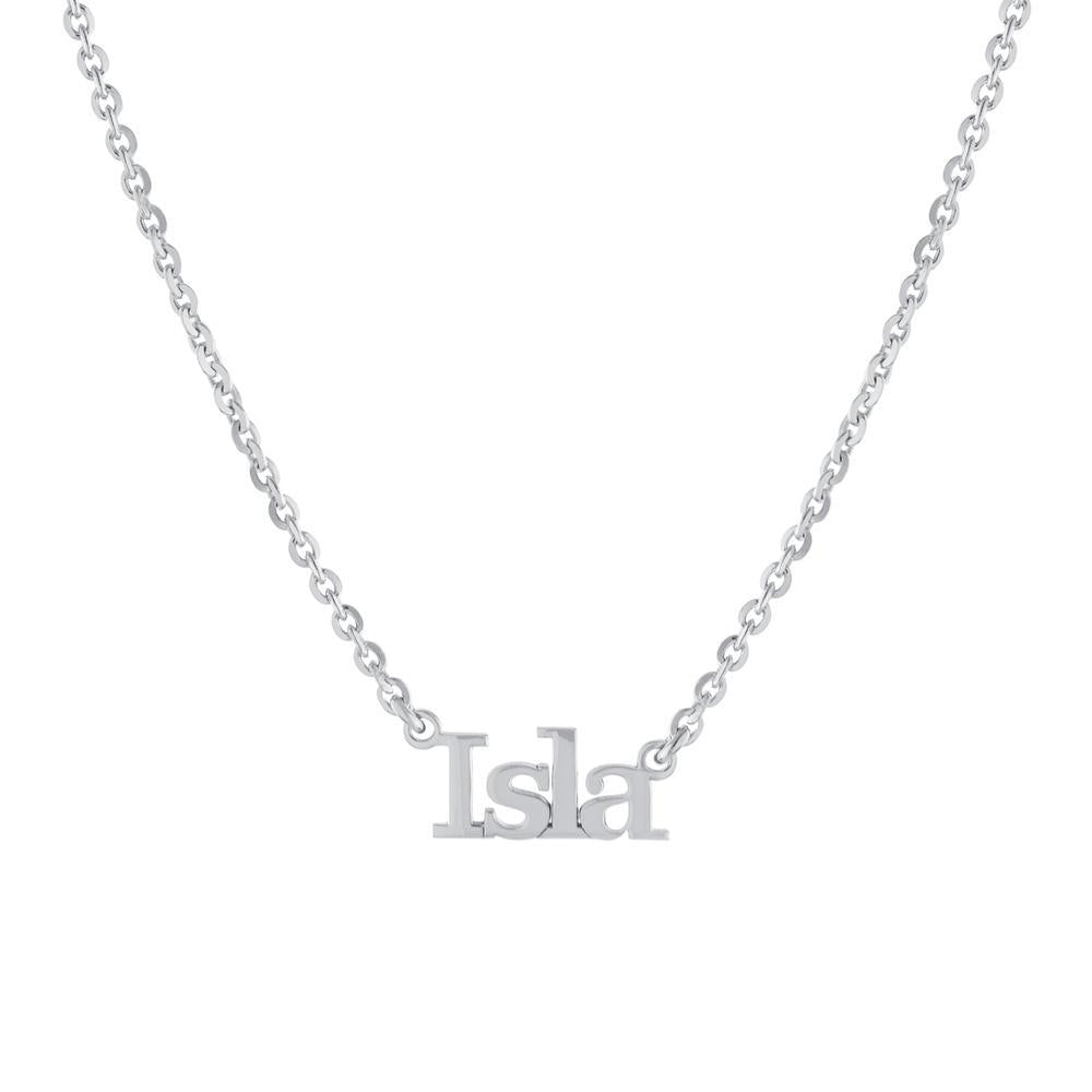 One Name Capital first with Block letters Gold or Platinum finish Necklace - JewelsDen