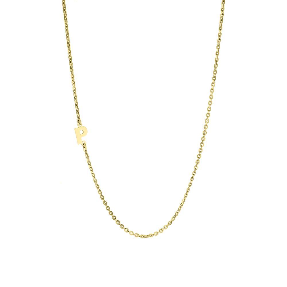 One letter Gold or Platinum finish Necklace